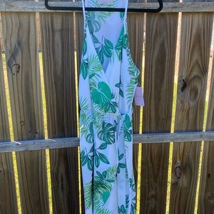 COPY - NWT! Dream Of Me White and Green Leaf Dress